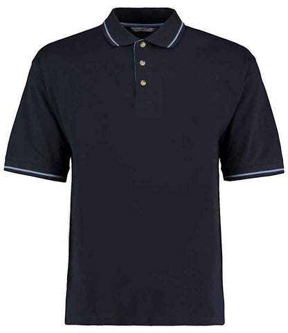 Kustom Kit K606 Navy/Light Blue Front -  Ready to be Embroidered and Printed by Custard Workwear - Cheap Personalised and Customised Workwear in Nottinghamshire, Derbyshire and Leicestershire