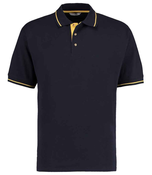 Kustom Kit K606 Navy/Yellow Front -  Ready to be Embroidered and Printed by Custard Workwear - Cheap Personalised and Customised Workwear in Nottinghamshire, Derbyshire and Leicestershire