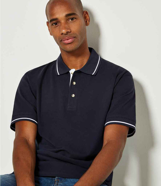 Kustom Kit K606 Navy/White Model -  Ready to be Embroidered and Printed by Custard Workwear - Cheap Personalised and Customised Workwear in Nottinghamshire, Derbyshire and Leicestershire