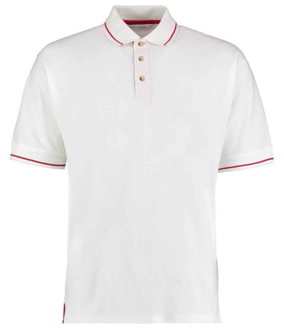 Kustom Kit K606 White/Red Front -  Ready to be Embroidered and Printed by Custard Workwear - Cheap Personalised and Customised Workwear in Nottinghamshire, Derbyshire and Leicestershire