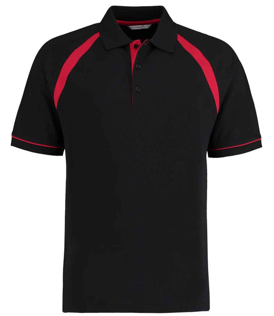 Kustom Kit K615 Black/Bright Red Front -  Ready to be Embroidered and Printed by Custard Workwear - Cheap Personalised and Customised Workwear in Nottinghamshire, Derbyshire and Leicestershire