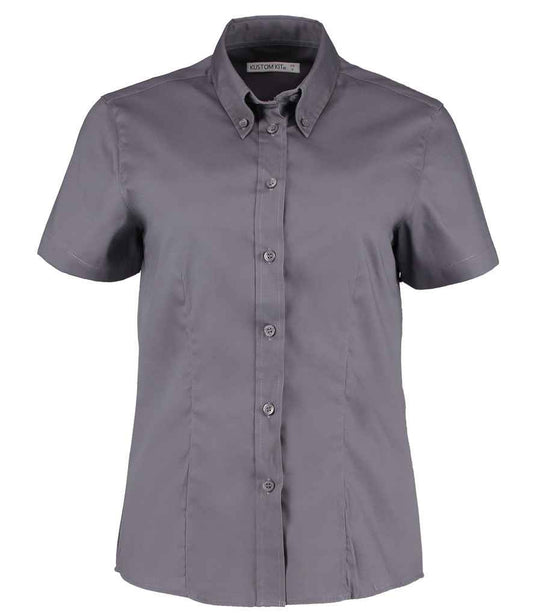 Kustom Kit K701 Charcoal Front -  Ready to be Embroidered and Printed by Custard Workwear - Cheap Personalised and Customised Workwear in Nottinghamshire, Derbyshire and Leicestershire