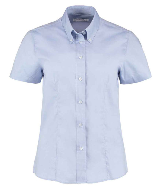 Kustom Kit K701 Light Blue Front -  Ready to be Embroidered and Printed by Custard Workwear - Cheap Personalised and Customised Workwear in Nottinghamshire, Derbyshire and Leicestershire