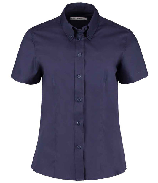 Kustom Kit K701 Midnight Navy Front -  Ready to be Embroidered and Printed by Custard Workwear - Cheap Personalised and Customised Workwear in Nottinghamshire, Derbyshire and Leicestershire