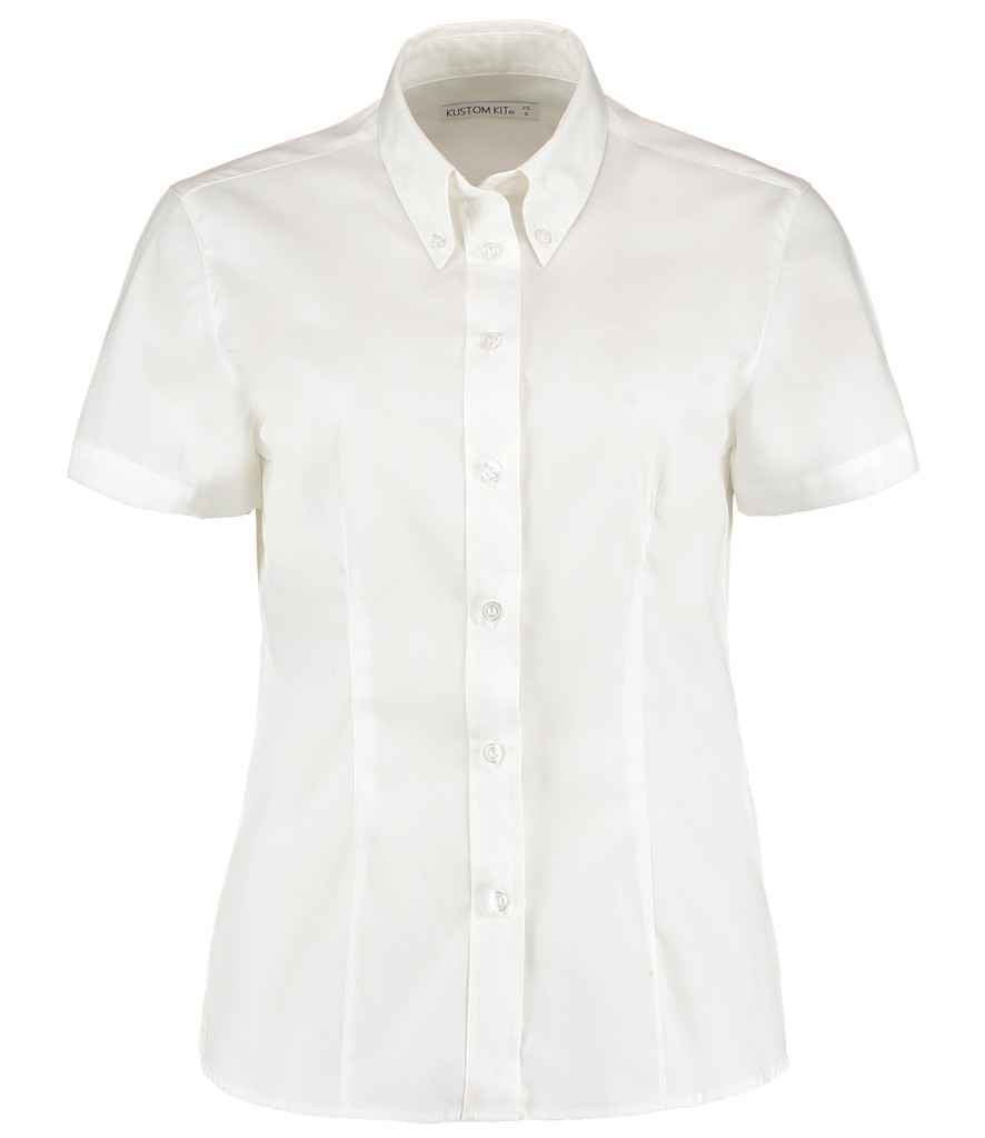 Kustom Kit K701 White Front -  Ready to be Embroidered and Printed by Custard Workwear - Cheap Personalised and Customised Workwear in Nottinghamshire, Derbyshire and Leicestershire