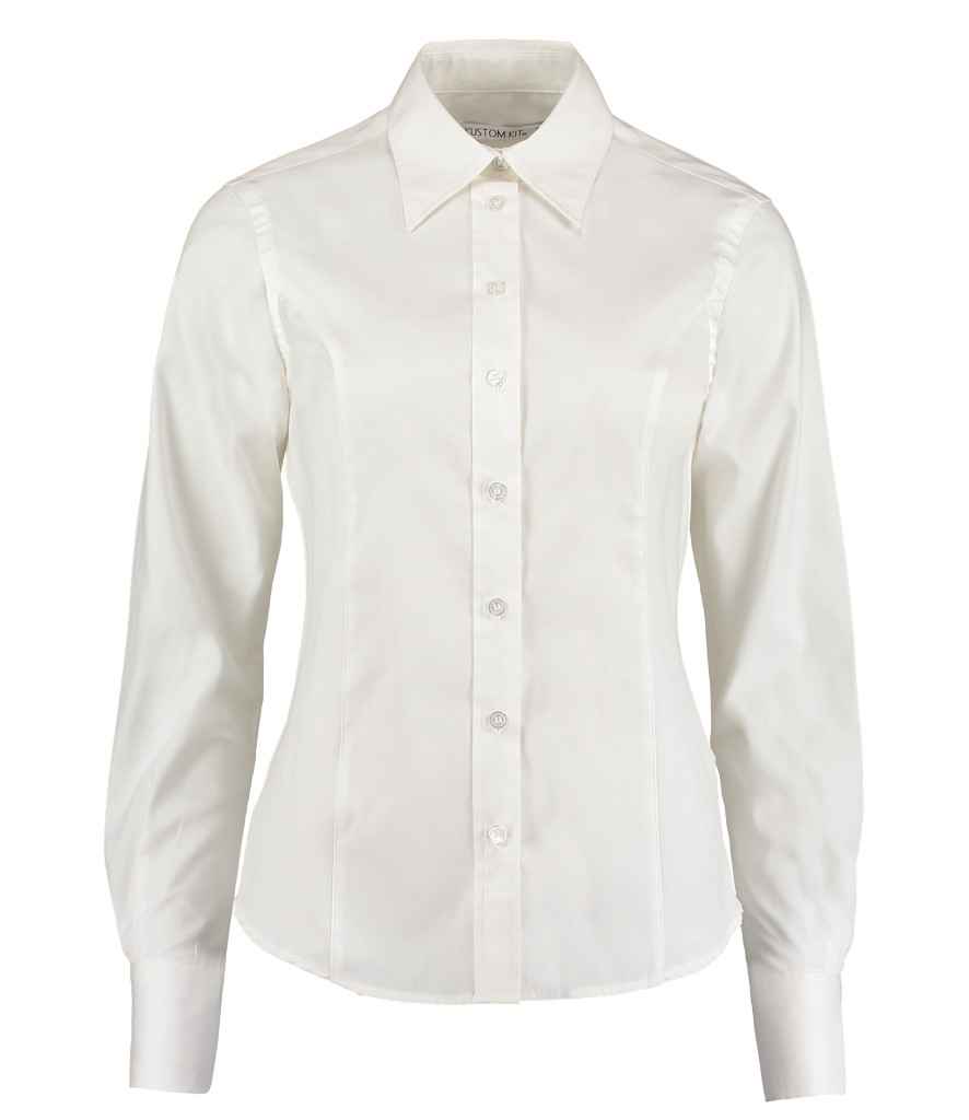 Kustom Kit K702 White Front -  Ready to be Embroidered and Printed by Custard Workwear - Cheap Personalised and Customised Workwear in Nottinghamshire, Derbyshire and Leicestershire