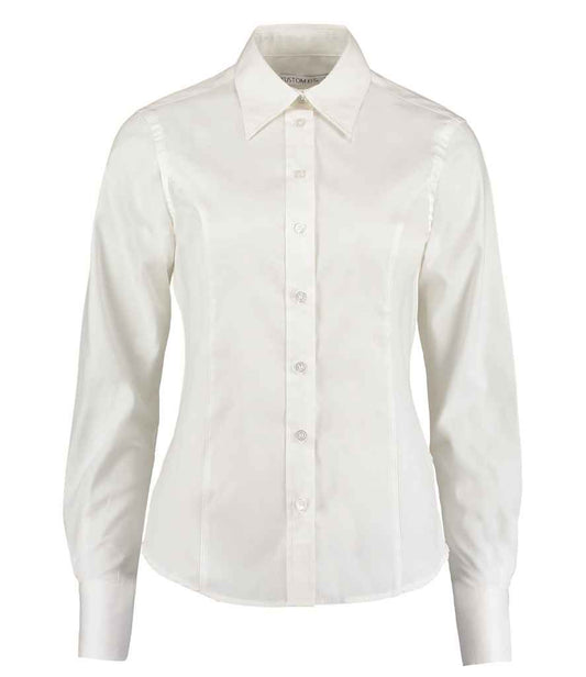 Kustom Kit K702 White Front -  Ready to be Embroidered and Printed by Custard Workwear - Cheap Personalised and Customised Workwear in Nottinghamshire, Derbyshire and Leicestershire