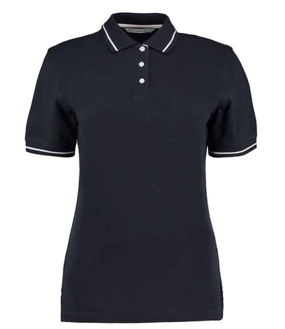 Kustom Kit K706 Navy/White Front -  Ready to be Embroidered and Printed by Custard Workwear - Cheap Personalised and Customised Workwear in Nottinghamshire, Derbyshire and Leicestershire