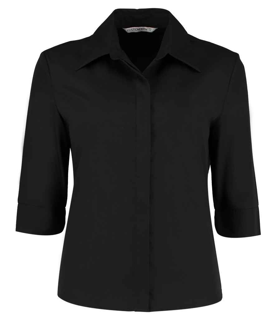 Kustom Kit K715 Black Front -  Ready to be Printed by Custard Workwear - Cheap Personalised and Customised Workwear in Nottinghamshire, Derbyshire and Leicestershire