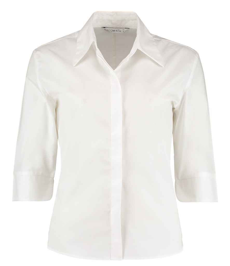 Kustom Kit K715 White Front -  Ready to be Printed by Custard Workwear - Cheap Personalised and Customised Workwear in Nottinghamshire, Derbyshire and Leicestershire