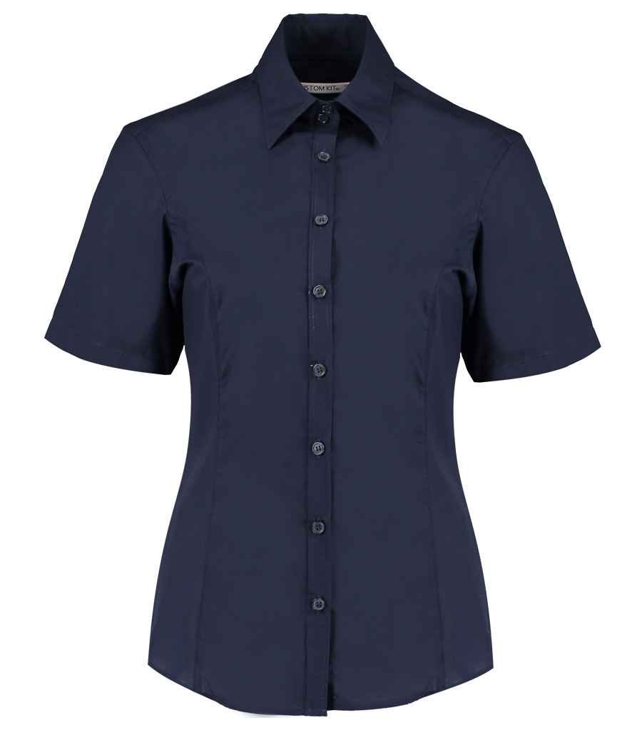 Kustom Kit K742F Dark Navy Front -  Ready to be Printed by Custard Workwear - Cheap Personalised and Customised Workwear in Nottinghamshire, Derbyshire and Leicestershire