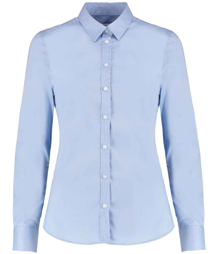 Kustom Kit K782 Light Blue Front -  Ready to be Embroidered and Printed by Custard Workwear - Cheap Personalised and Customised Workwear in Nottinghamshire, Derbyshire and Leicestershire