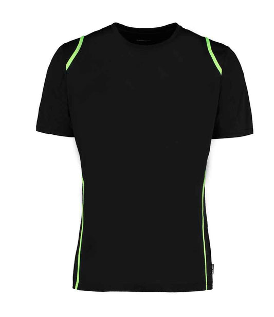 Kustom Kit K991 Black/Lime Green Front -  Ready to be Printed by Custard Workwear - Cheap Personalised and Customised Workwear in Nottinghamshire, Derbyshire and Leicestershire