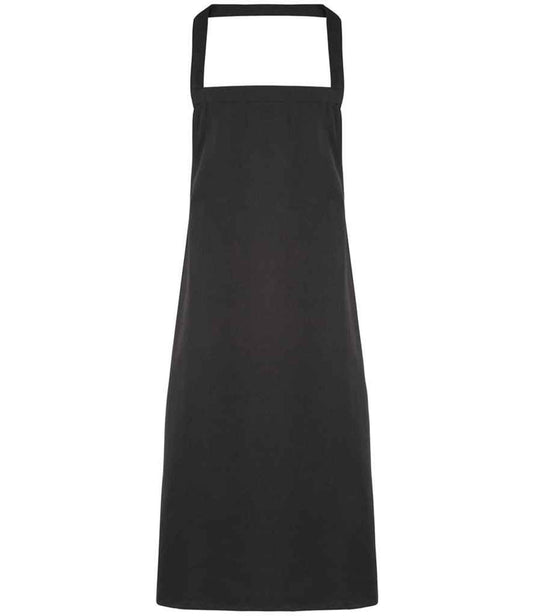 Premier PR102 Black Front - Apron Ready to be Embroidered and Printed by Custard Workwear - Cheap Personalised and Customised Workwear in Nottinghamshire, Derbyshire and Leicestershire