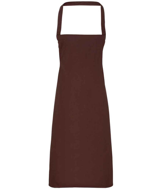 Premier PR102 Brown Front - Apron Ready to be Embroidered and Printed by Custard Workwear - Cheap Personalised and Customised Workwear in Nottinghamshire, Derbyshire and Leicestershire
