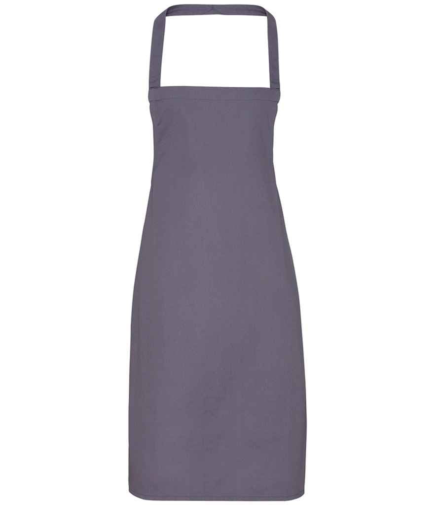 Premier PR102 Dark Grey Front - Apron Ready to be Embroidered and Printed by Custard Workwear - Cheap Personalised and Customised Workwear in Nottinghamshire, Derbyshire and Leicestershire