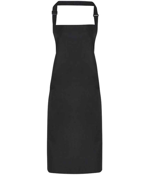 Premier PR115 Black Front - Apron Ready to be Embroidered and Printed by Custard Workwear - Cheap Personalised and Customised Workwear in Nottinghamshire, Derbyshire and Leicestershire