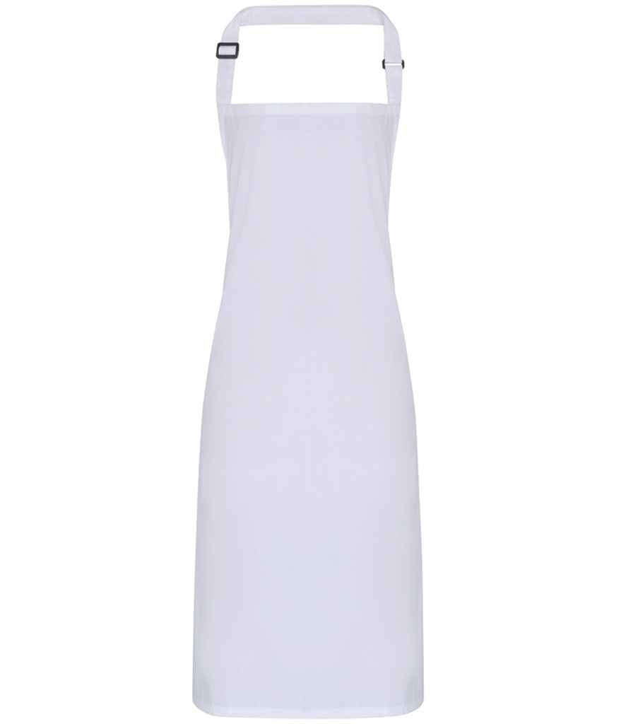 Premier PR115 White Front - Apron Ready to be Embroidered and Printed by Custard Workwear - Cheap Personalised and Customised Workwear in Nottinghamshire, Derbyshire and Leicestershire