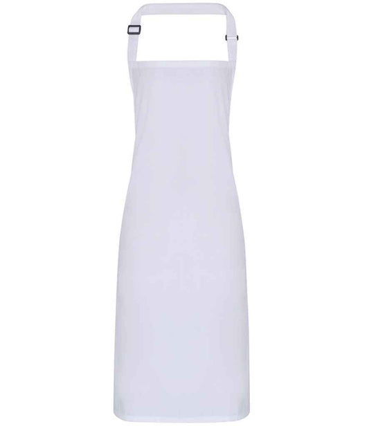 Premier PR115 White Front - Apron Ready to be Embroidered and Printed by Custard Workwear - Cheap Personalised and Customised Workwear in Nottinghamshire, Derbyshire and Leicestershire