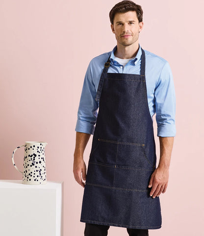 PR126 - Denim Bib Apron | Indigo Denim