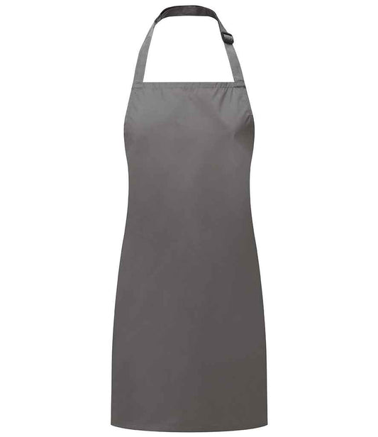 Premier PR145 Dark Grey Front - Apron Ready to be Embroidered and Printed by Custard Workwear - Cheap Personalised and Customised Workwear in Nottinghamshire, Derbyshire and Leicestershire