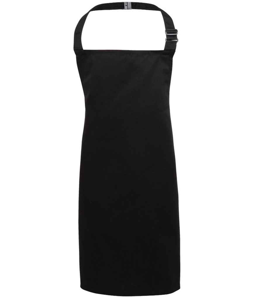 Premier PR149 Black Front - Apron Ready to be Embroidered and Printed by Custard Workwear - Cheap Personalised and Customised Workwear in Nottinghamshire, Derbyshire and Leicestershire