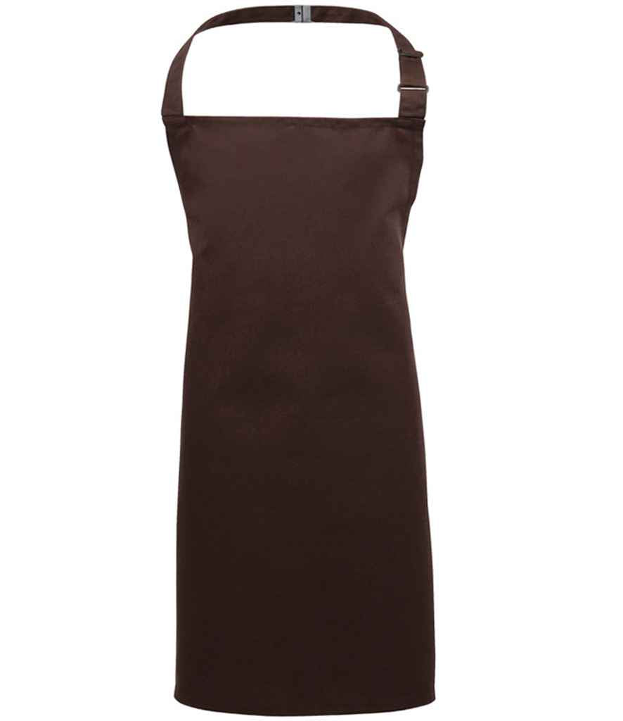 Premier PR149 Brown Front - Apron Ready to be Embroidered and Printed by Custard Workwear - Cheap Personalised and Customised Workwear in Nottinghamshire, Derbyshire and Leicestershire