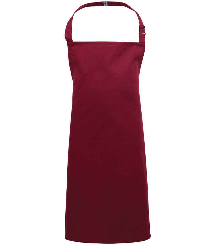 Premier PR149 Burgundy Front - Apron Ready to be Embroidered and Printed by Custard Workwear - Cheap Personalised and Customised Workwear in Nottinghamshire, Derbyshire and Leicestershire