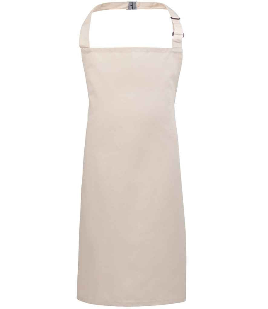 Premier PR149 Natural Front - Apron Ready to be Embroidered and Printed by Custard Workwear - Cheap Personalised and Customised Workwear in Nottinghamshire, Derbyshire and Leicestershire