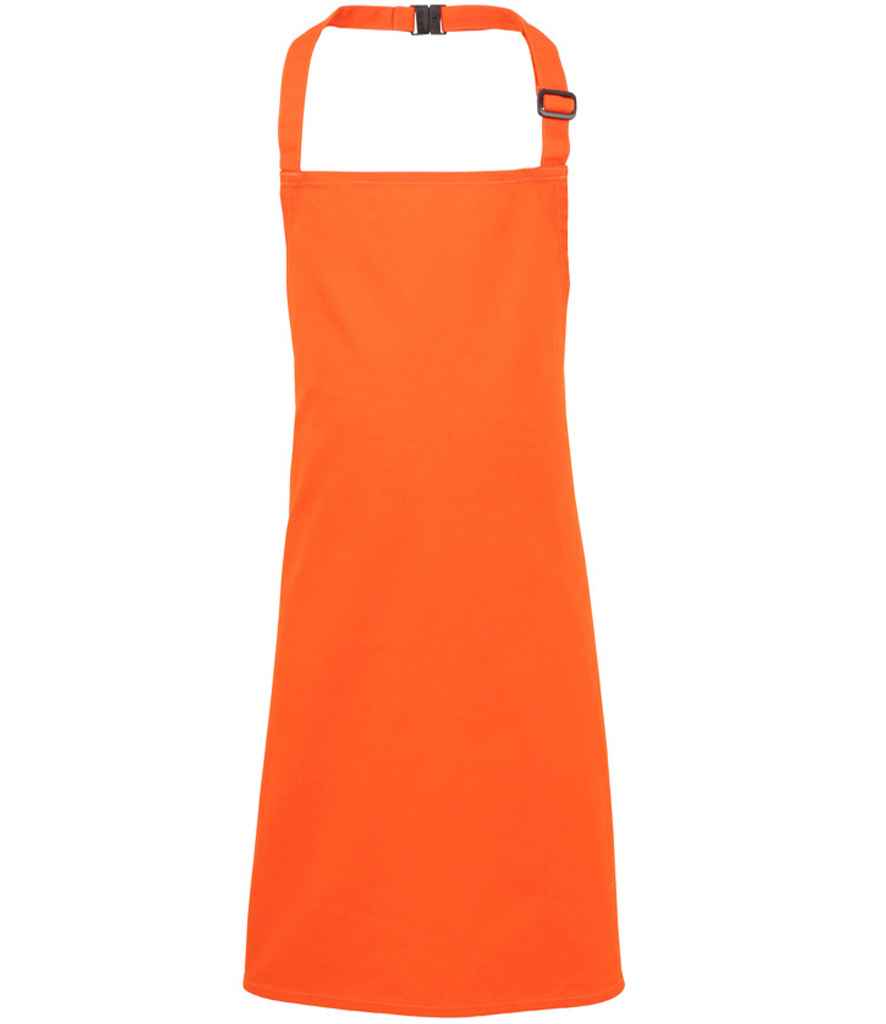 Premier PR149 Orange Front - Apron Ready to be Embroidered and Printed by Custard Workwear - Cheap Personalised and Customised Workwear in Nottinghamshire, Derbyshire and Leicestershire