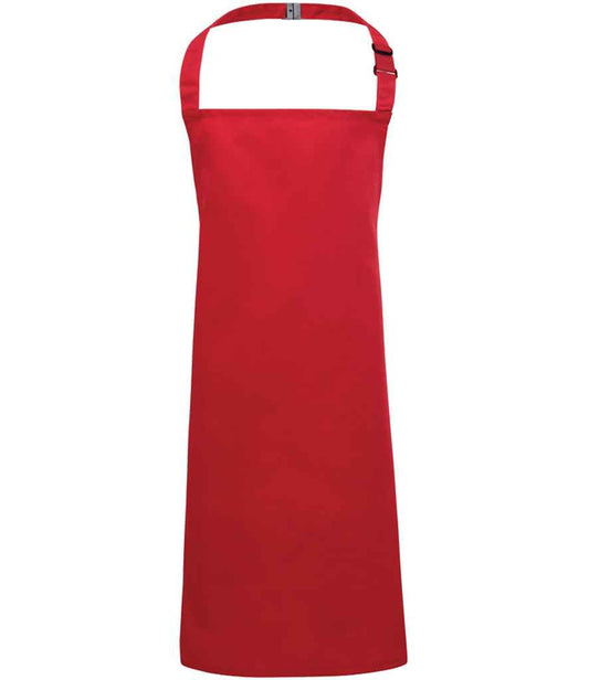 Premier PR149 Red Front - Apron Ready to be Embroidered and Printed by Custard Workwear - Cheap Personalised and Customised Workwear in Nottinghamshire, Derbyshire and Leicestershire