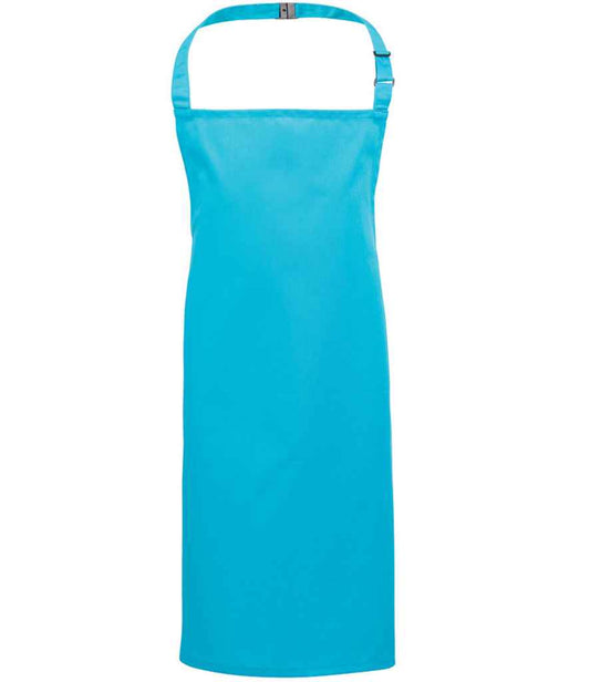 Premier PR149 Turquoise Blue Front - Apron Ready to be Embroidered and Printed by Custard Workwear - Cheap Personalised and Customised Workwear in Nottinghamshire, Derbyshire and Leicestershire