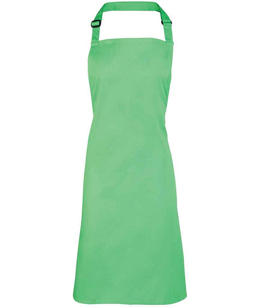 Premier PR150 Apple Green Front - Apron Ready to be Embroidered and Printed by Custard Workwear - Cheap Personalised and Customised Workwear in Nottinghamshire, Derbyshire and Leicestershire