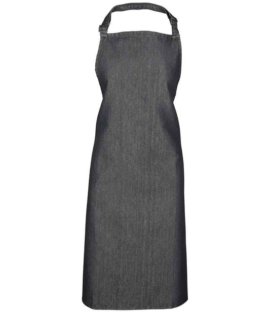 Premier PR150 Black Denim Front - Apron Ready to be Embroidered and Printed by Custard Workwear - Cheap Personalised and Customised Workwear in Nottinghamshire, Derbyshire and Leicestershire
