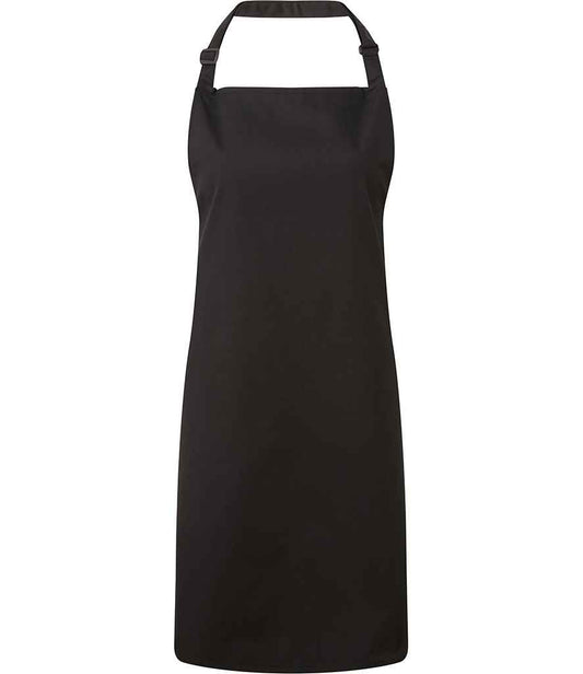Premier PR150 Black Front - Apron Ready to be Embroidered and Printed by Custard Workwear - Cheap Personalised and Customised Workwear in Nottinghamshire, Derbyshire and Leicestershire