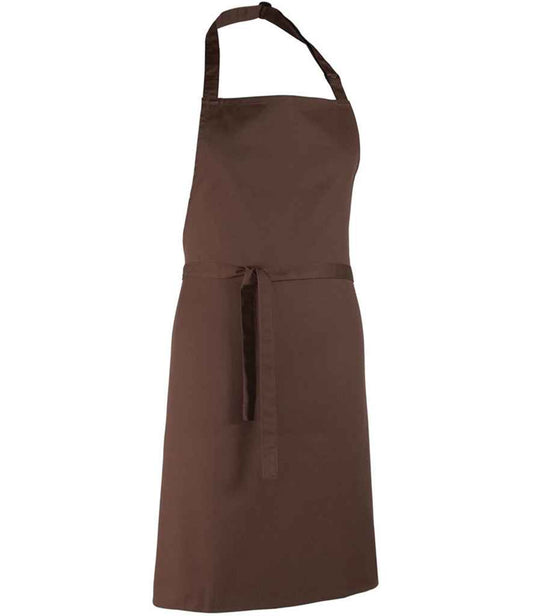 Premier PR150 Brown Front - Apron Ready to be Embroidered and Printed by Custard Workwear - Cheap Personalised and Customised Workwear in Nottinghamshire, Derbyshire and Leicestershire