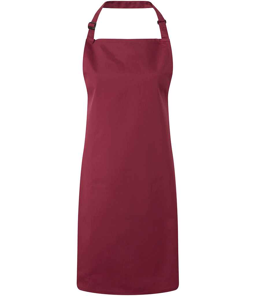 Premier PR150 Burgundy Front - Apron Ready to be Embroidered and Printed by Custard Workwear - Cheap Personalised and Customised Workwear in Nottinghamshire, Derbyshire and Leicestershire
