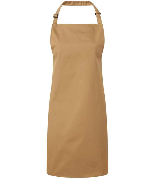 Premier PR150 Camel Front - Apron Ready to be Embroidered and Printed by Custard Workwear - Cheap Personalised and Customised Workwear in Nottinghamshire, Derbyshire and Leicestershire