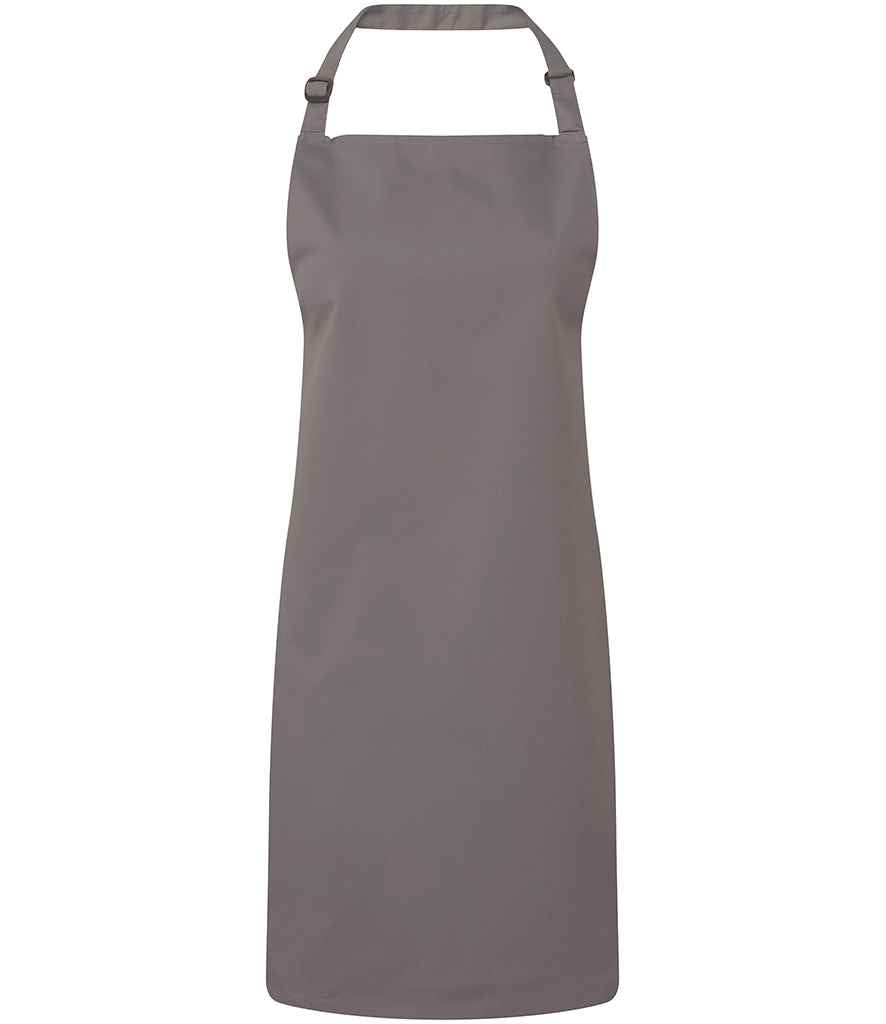 Premier PR150 Dark Grey Front - Apron Ready to be Embroidered and Printed by Custard Workwear - Cheap Personalised and Customised Workwear in Nottinghamshire, Derbyshire and Leicestershire