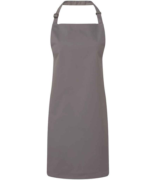 Premier PR150 Dark Grey Front - Apron Ready to be Embroidered and Printed by Custard Workwear - Cheap Personalised and Customised Workwear in Nottinghamshire, Derbyshire and Leicestershire