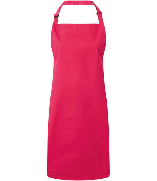Premier PR150 Hot Pink Front - Apron Ready to be Embroidered and Printed by Custard Workwear - Cheap Personalised and Customised Workwear in Nottinghamshire, Derbyshire and Leicestershire