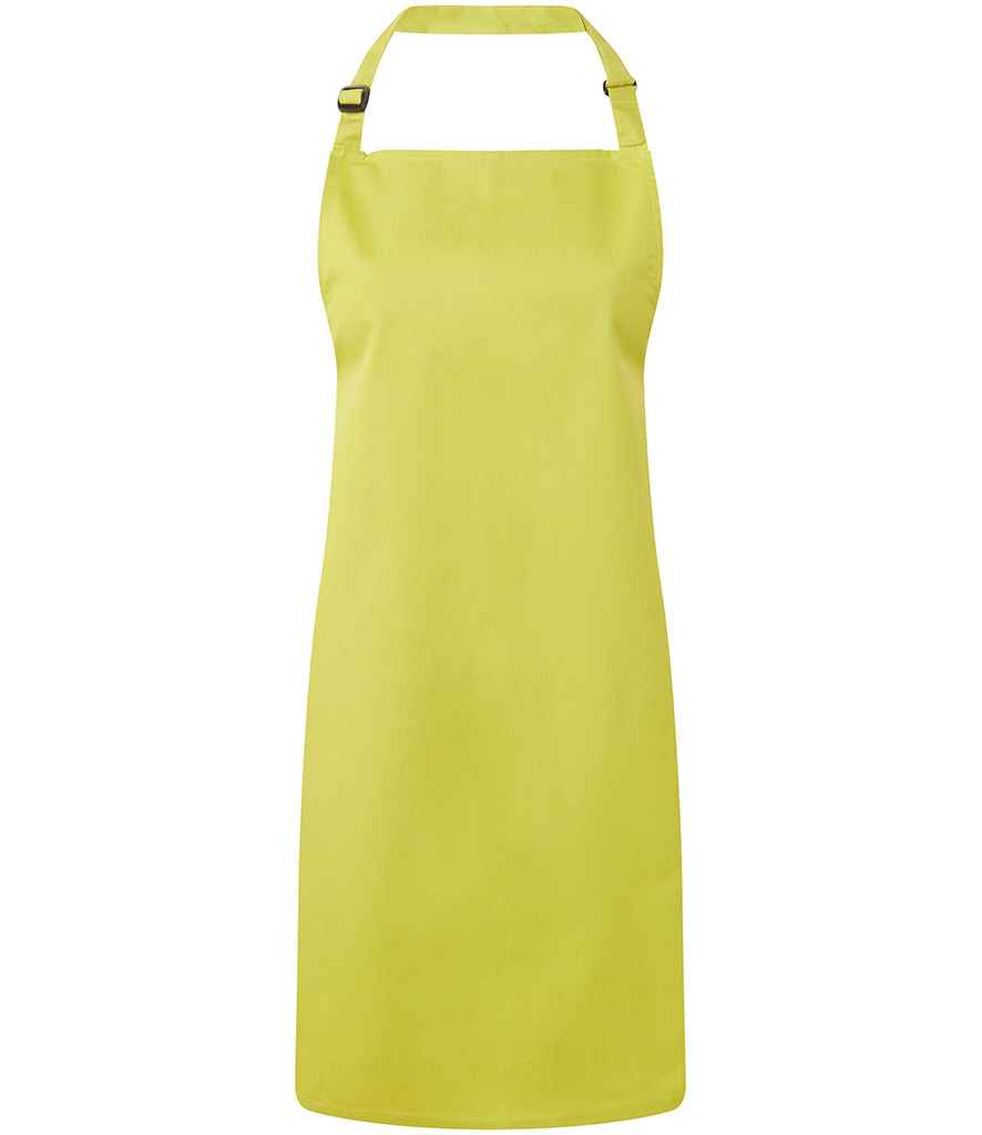 Premier PR150 Lime Green Front - Apron Ready to be Embroidered and Printed by Custard Workwear - Cheap Personalised and Customised Workwear in Nottinghamshire, Derbyshire and Leicestershire