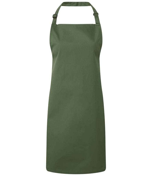 Premier PR150 Moss Front - Apron Ready to be Embroidered and Printed by Custard Workwear - Cheap Personalised and Customised Workwear in Nottinghamshire, Derbyshire and Leicestershire