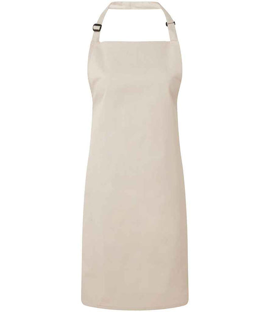 Premier PR150 Natural Front - Apron Ready to be Embroidered and Printed by Custard Workwear - Cheap Personalised and Customised Workwear in Nottinghamshire, Derbyshire and Leicestershire