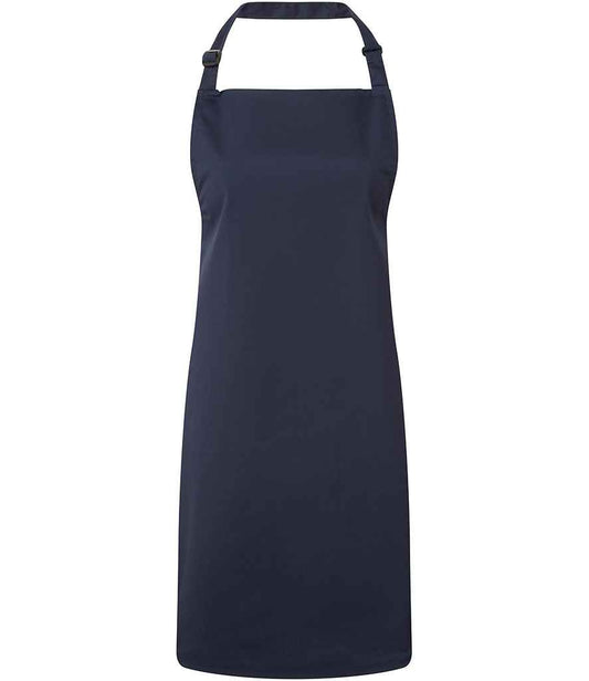 Premier PR150 Navy Front - Apron Ready to be Embroidered and Printed by Custard Workwear - Cheap Personalised and Customised Workwear in Nottinghamshire, Derbyshire and Leicestershire