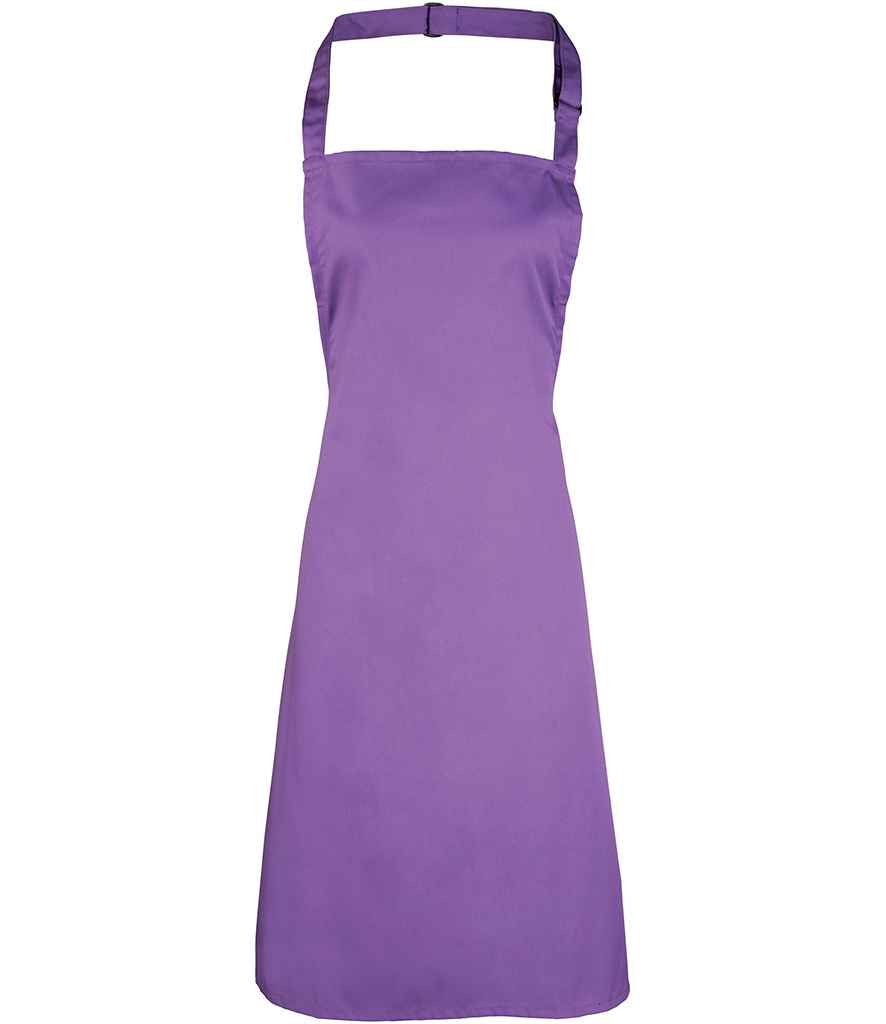 Premier PR150 Rich Violet Front - Apron Ready to be Embroidered and Printed by Custard Workwear - Cheap Personalised and Customised Workwear in Nottinghamshire, Derbyshire and Leicestershire