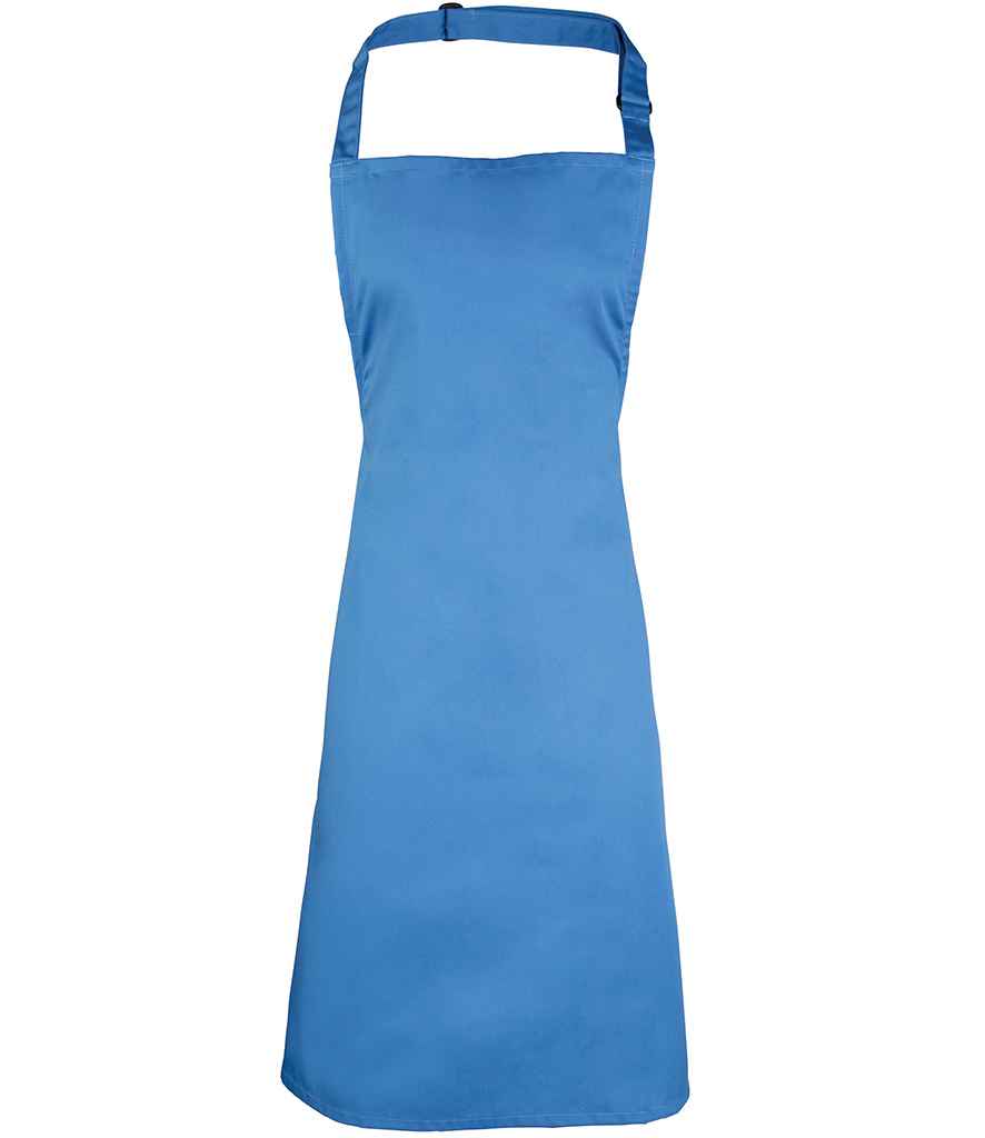 Premier PR150 Sapphire Blue Front - Apron Ready to be Embroidered and Printed by Custard Workwear - Cheap Personalised and Customised Workwear in Nottinghamshire, Derbyshire and Leicestershire