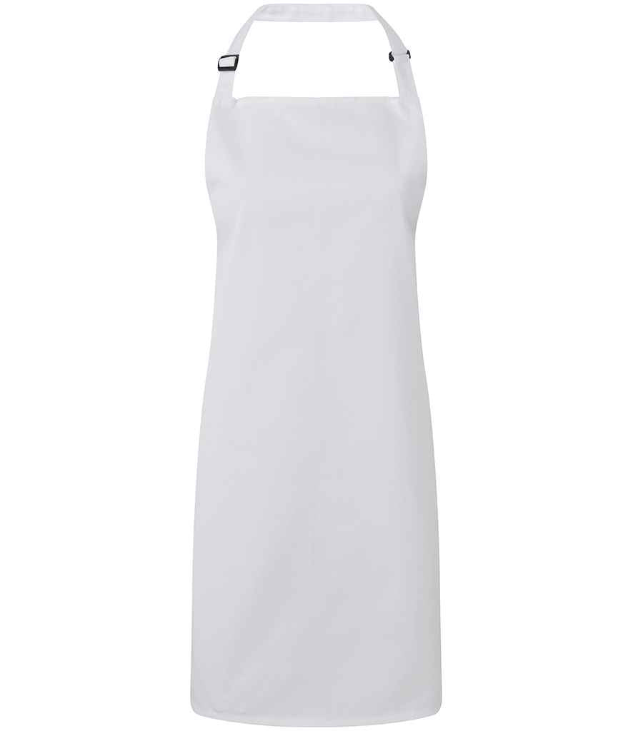 Premier PR150 White Front - Apron Ready to be Embroidered and Printed by Custard Workwear - Cheap Personalised and Customised Workwear in Nottinghamshire, Derbyshire and Leicestershire