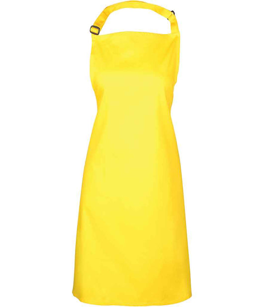 Premier PR150 Yellow Front - Apron Ready to be Embroidered and Printed by Custard Workwear - Cheap Personalised and Customised Workwear in Nottinghamshire, Derbyshire and Leicestershire