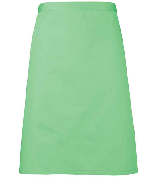 Premier PR151 Apple Green Front - Apron Ready to be Embroidered and Printed by Custard Workwear - Cheap Personalised and Customised Workwear in Nottinghamshire, Derbyshire and Leicestershire